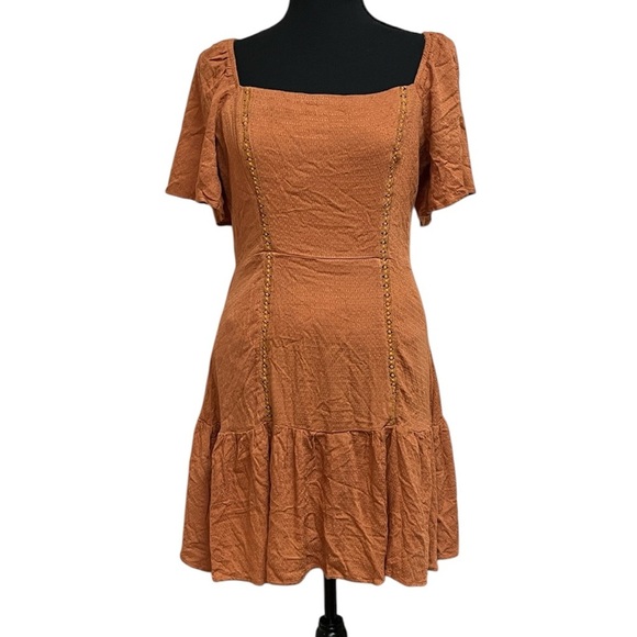 All in Favor Dresses & Skirts - All In Favor Linen Terracotta Mini Dress